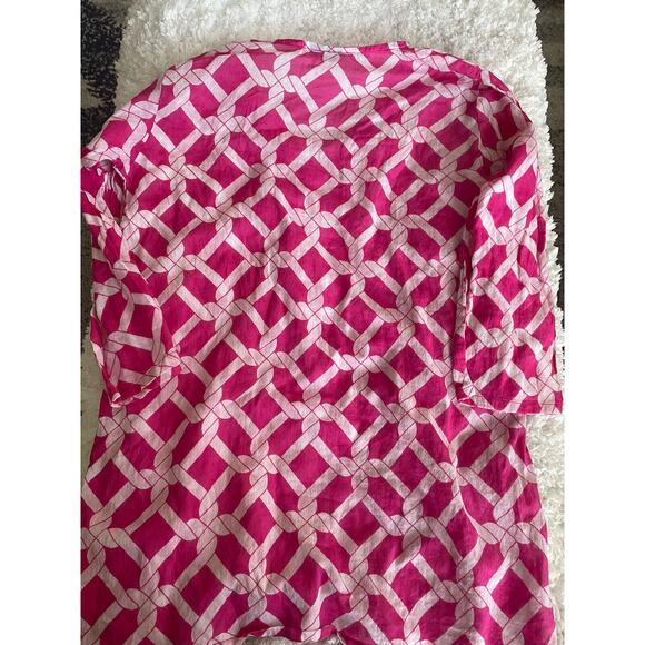 Lexi York girls sz. M/L pink and white lightweight cover up. Cute, nwot. Pretty! - Picture 7 of 7